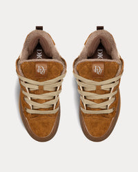 B9S Skater Limited And Numbered Edition Brown Suede with Brown and Beige Dior Oblique Jacquard Low Top Sneakers