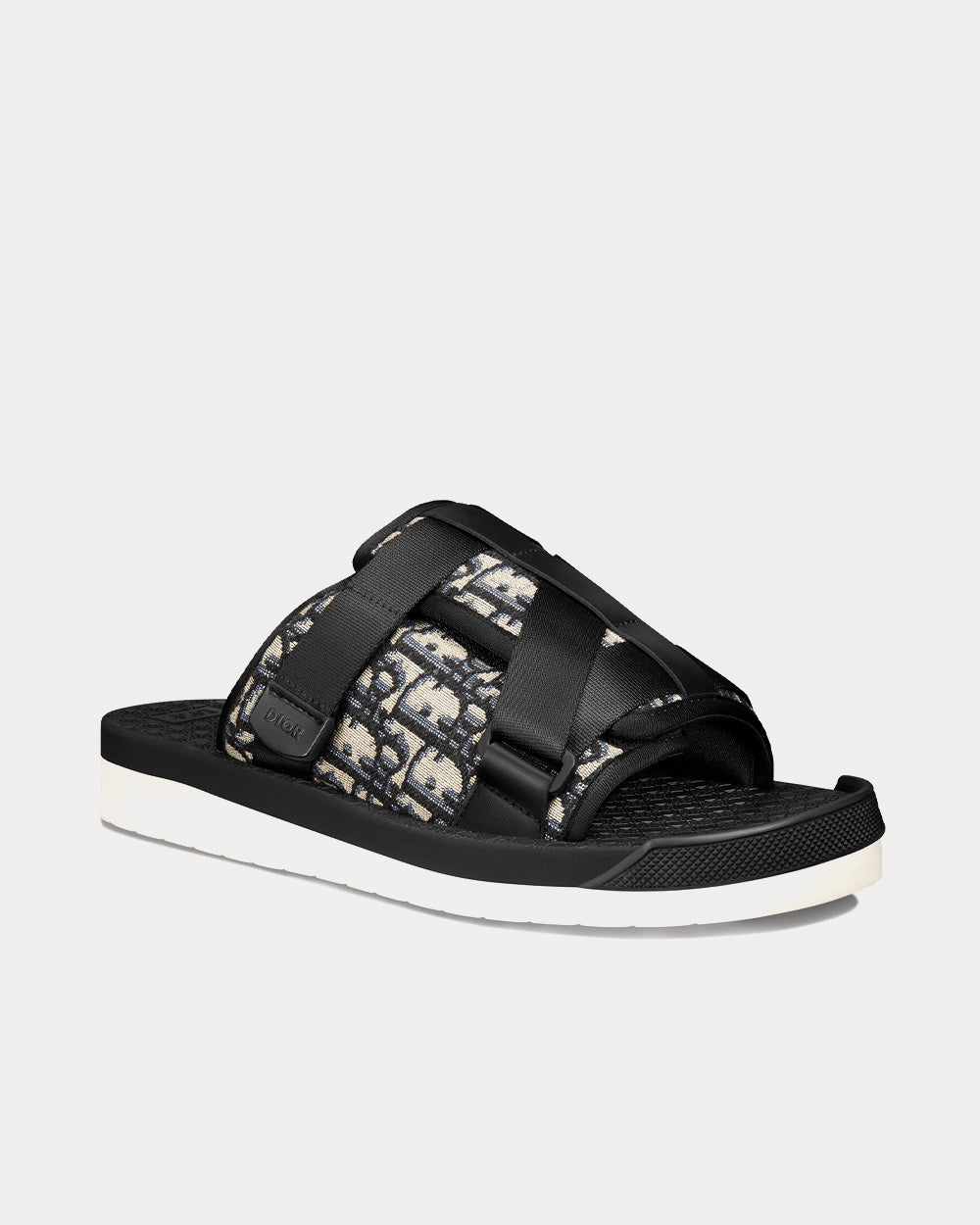 Alpha Sandal Beige and Black Dior Oblique Jacquard Slip Ons