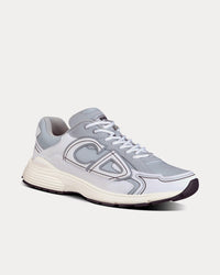 B30 Gray Mesh and White Technical Fabric Low Top Sneakers