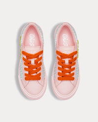 B33 Calfskin & Dior Oblique Canvas Pink / Grey / White Low Top Sneakers