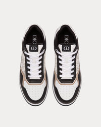 B27 Black, White and Beige Smooth Calfskin with White Dior Oblique Galaxy Leather Low Top Sneakers