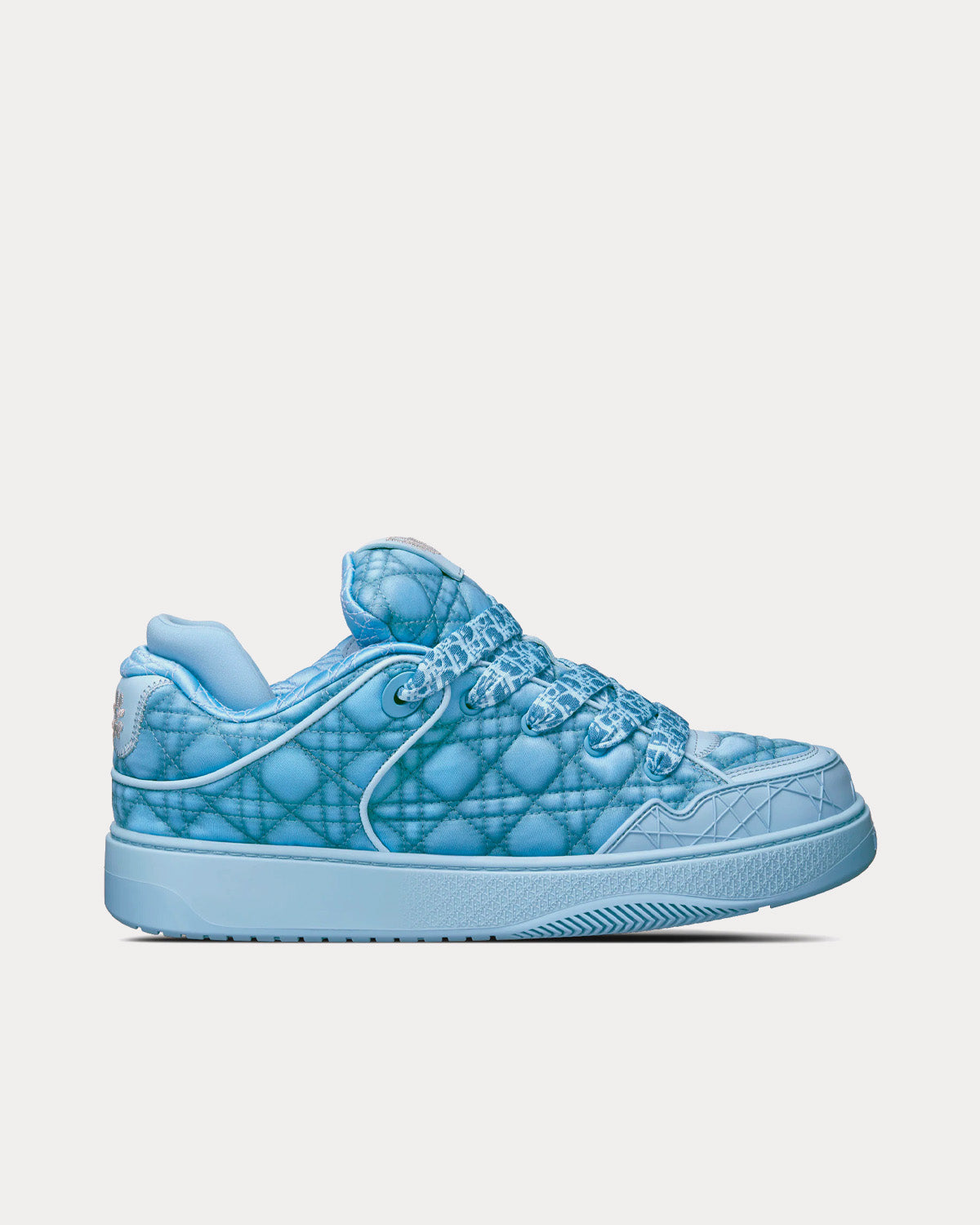 B9S Skater Limited And Numbered Edition Blue Kumo Cannage Satin Low Top Sneakers