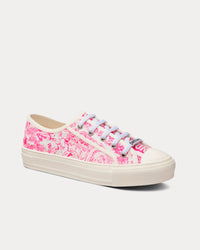 Walk'n'Dior Bright Pink Toile de Jouy Embroidered Cotton Low Top Sneakers