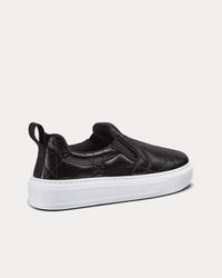 Solar Black Quilted Cannage Calfskin Slip On Sneakers