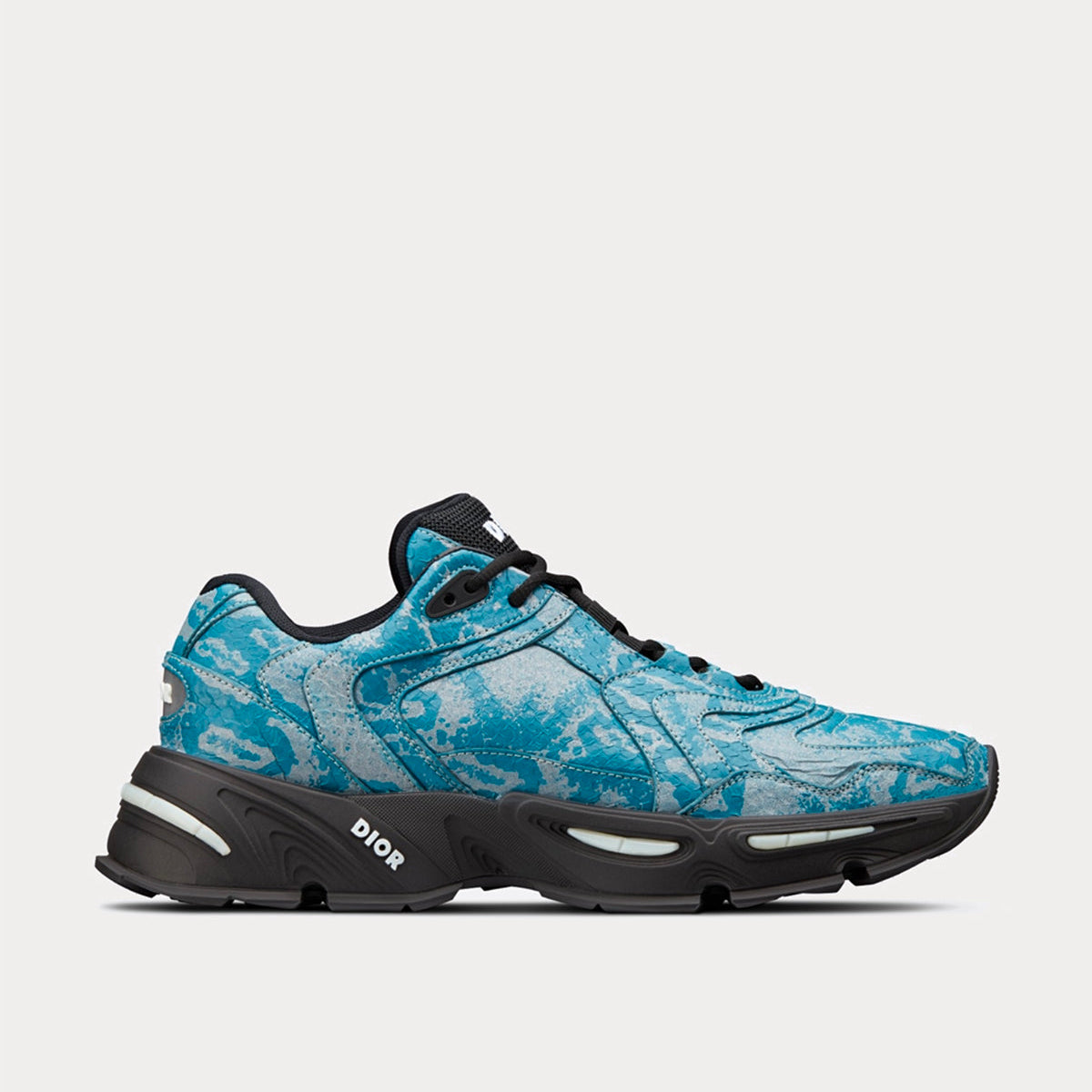 CD1 Blue Ayers and Reflective Gray Running Trainers