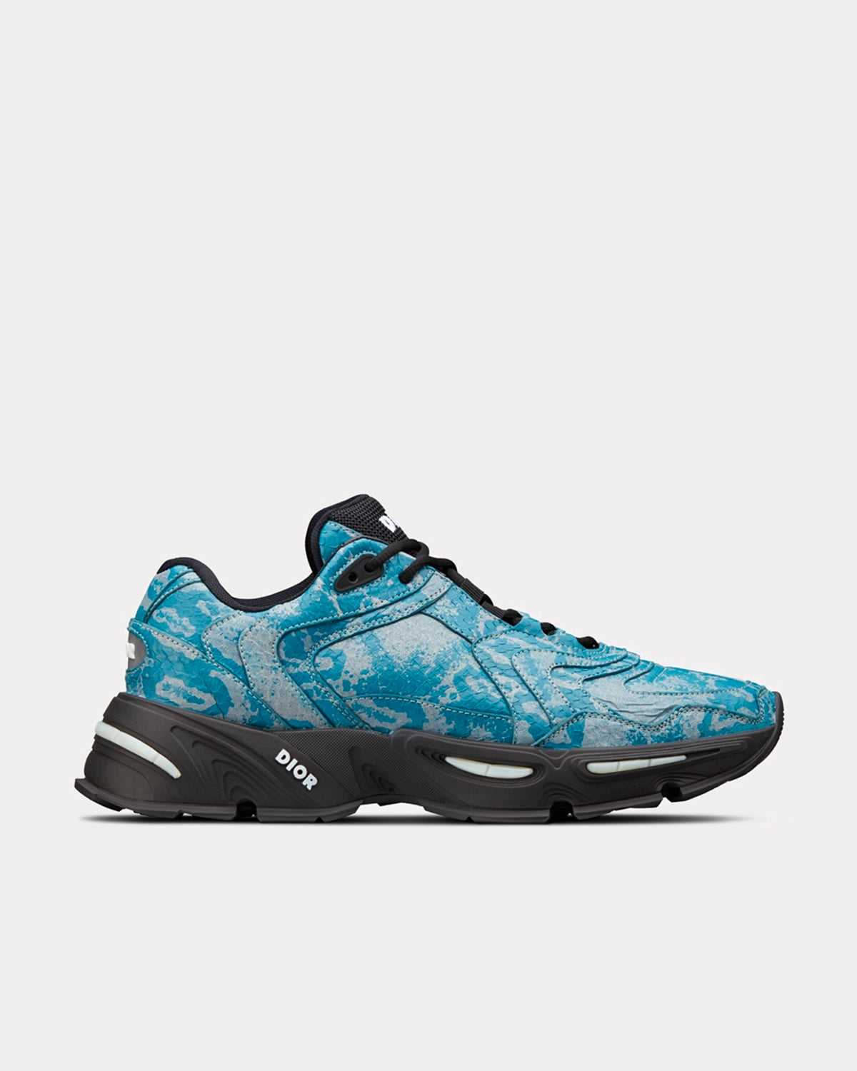 CD1 Blue Ayers and Reflective Gray Running Trainers