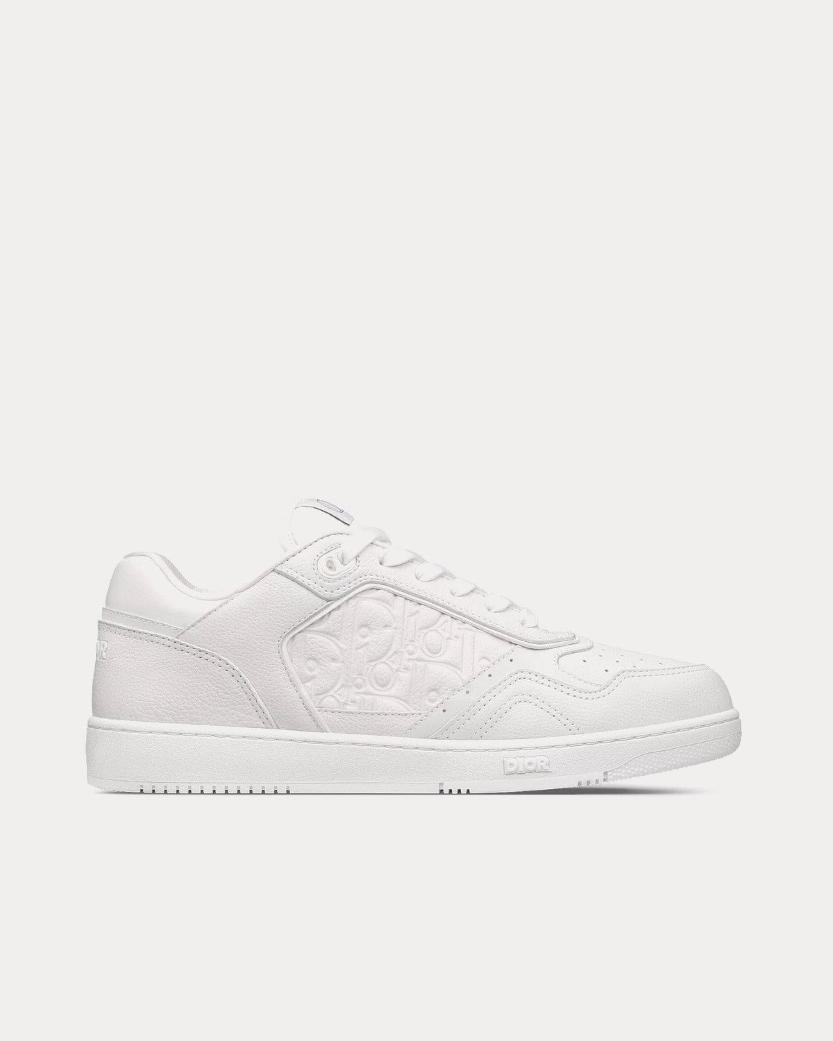 B27 Grained Calfskin & Dior Gravity Leather White Low Top Sneakers