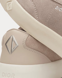 B101 Greige Nubuck Calfskin Low Top Sneakers