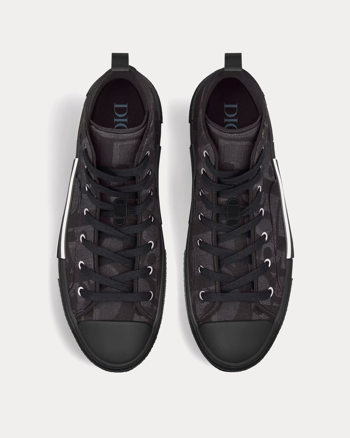 B23 Black Maxi Dior Oblique Jacquard High Top Sneakers