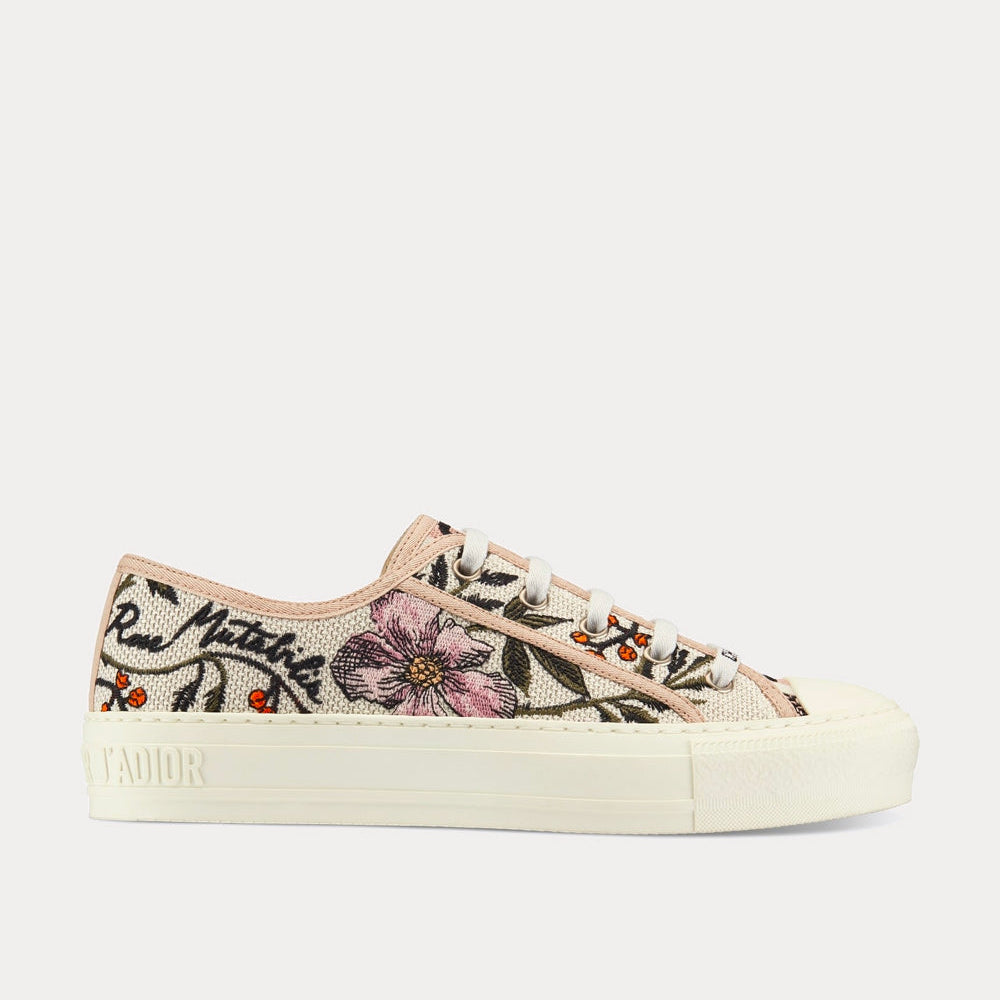 Walk'n'Dior Rosa Mutabilis Embroidery Low Top Sneakers