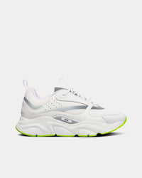 B22 White Technical Mesh and Smooth Calfskin Low Top Sneakers