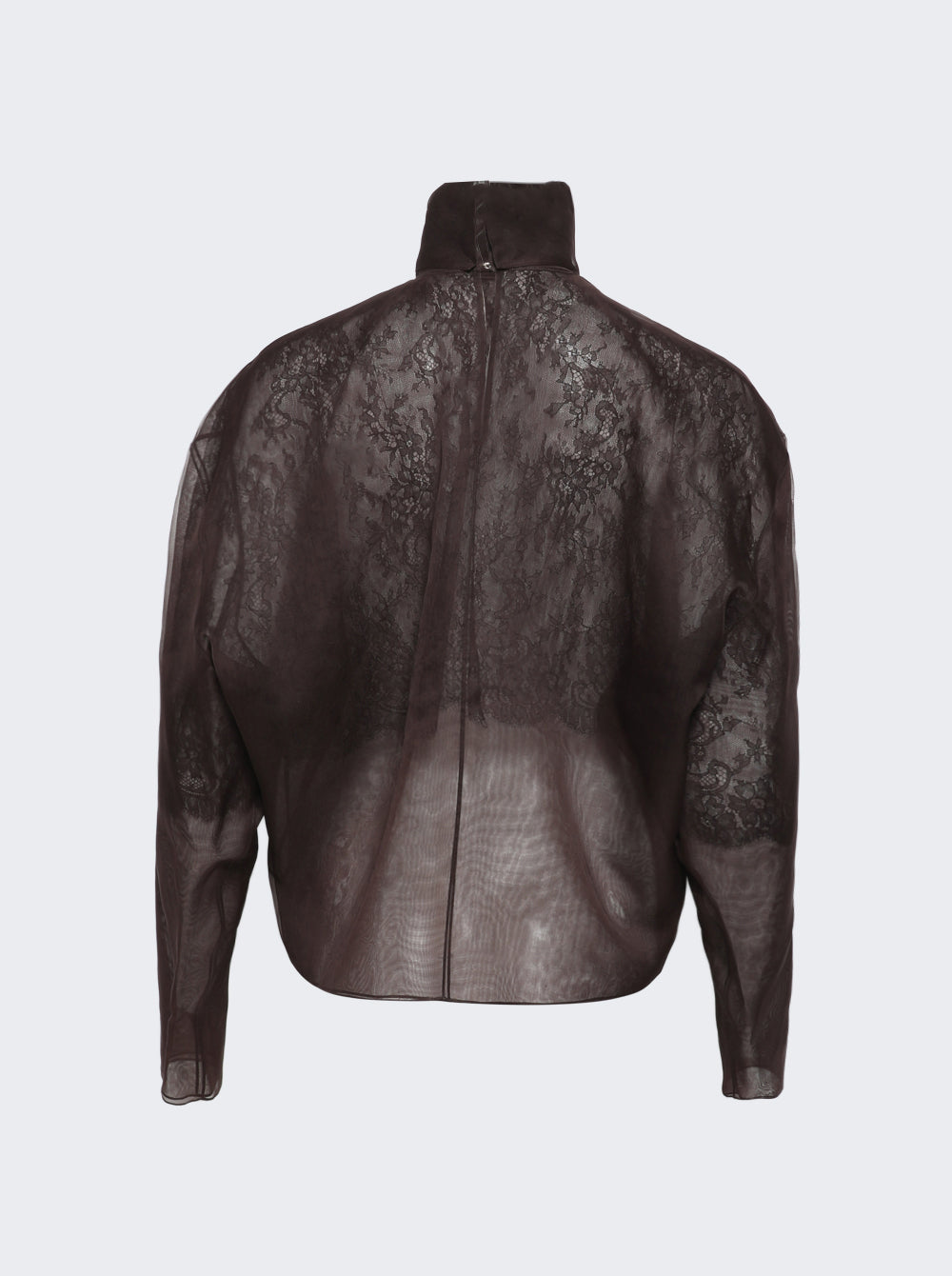 Organza And Lace Top Moka
