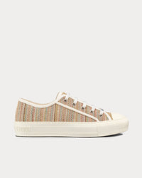 Walk'n'Dior Multicolor Dior Gold Metallic Thread Embroidered Cotton Low Top Sneakers