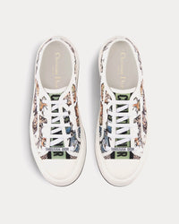 Walk'n'Dior Platform Yellow Multicolor Embroidered Cotton with Toile de Jouy Mexico Motif Low Top Sneakers