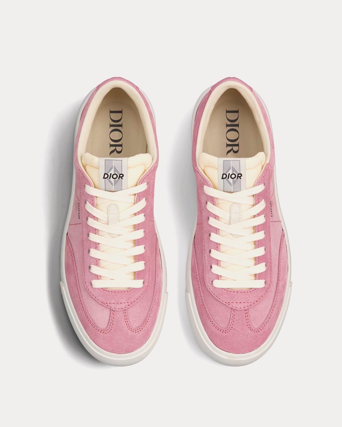 B101 Nubuck Calfskin Pink Low Top Sneakers