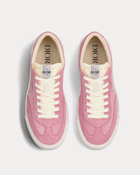 B101 Nubuck Calfskin Pink Low Top Sneakers