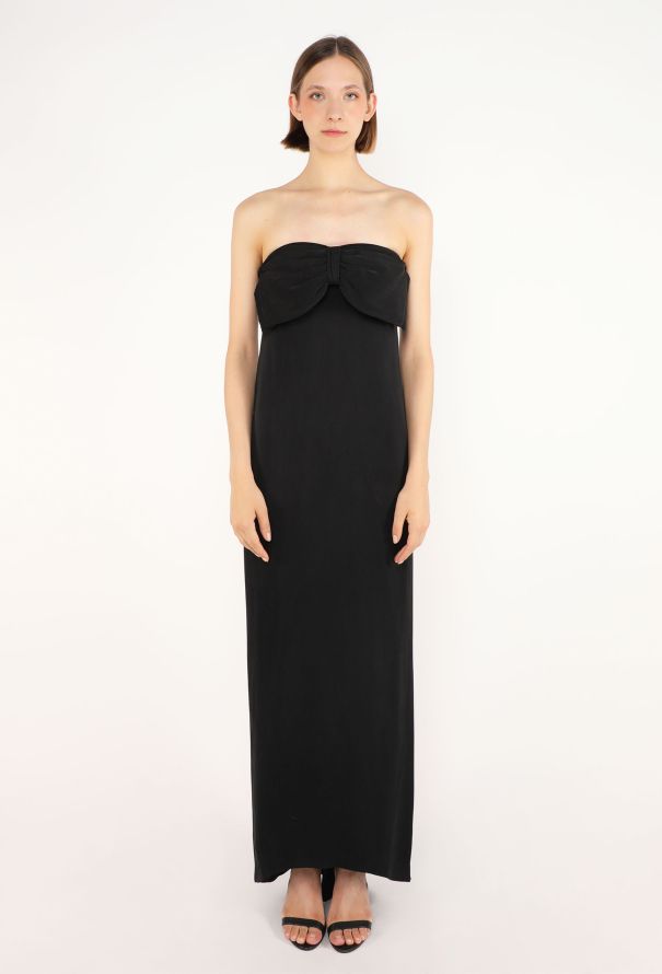Chloé Lagerfeld Strapless Bow Gown, 1980s