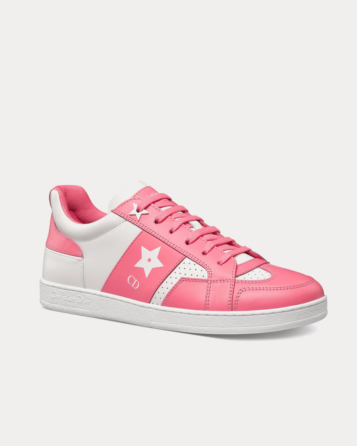 Dioriviera Dior Star Calfskin White / Candy Pink Low Top Sneakers