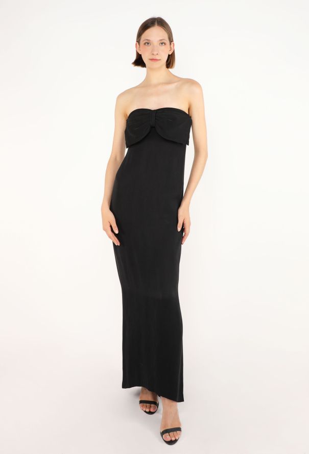 Chloé Lagerfeld Strapless Bow Gown, 1980s