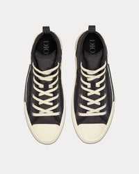 B23 Black Dior Oblique Kumo High Top Sneakers