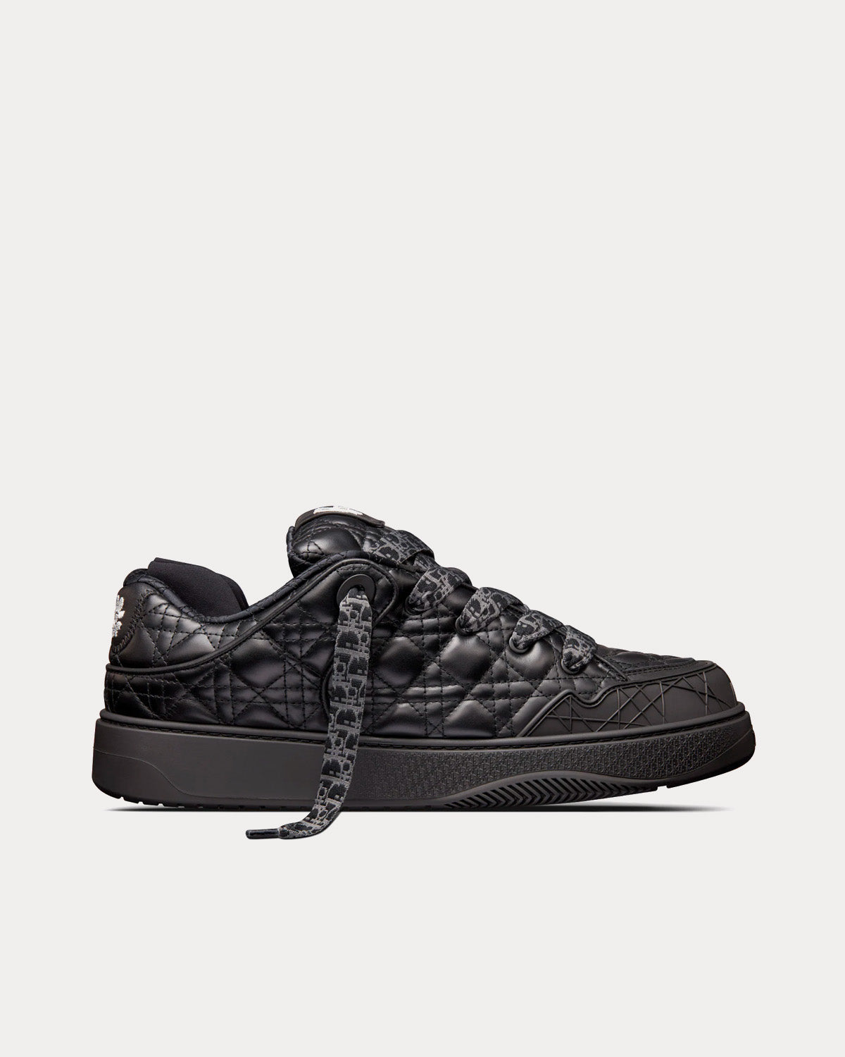 B9S Skater Limited And Numbered Edition Black Quilted Cannage Calfskin Low Top Sneakers