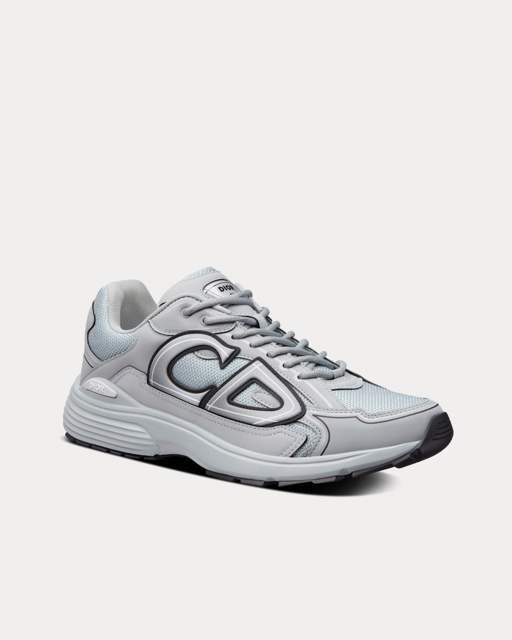 B30 Dior Gray Mesh and Technical Fabric Low Top Sneakers