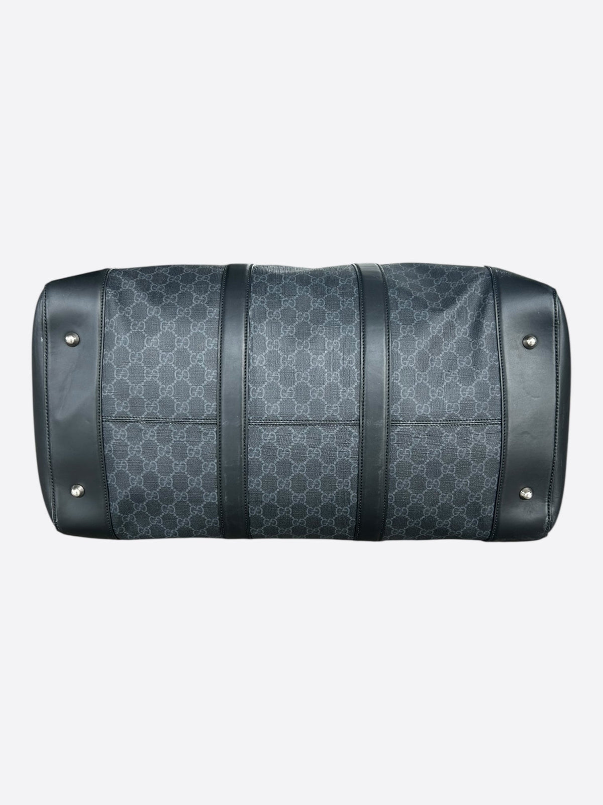 Black GG Monogram Large Duffel Bag