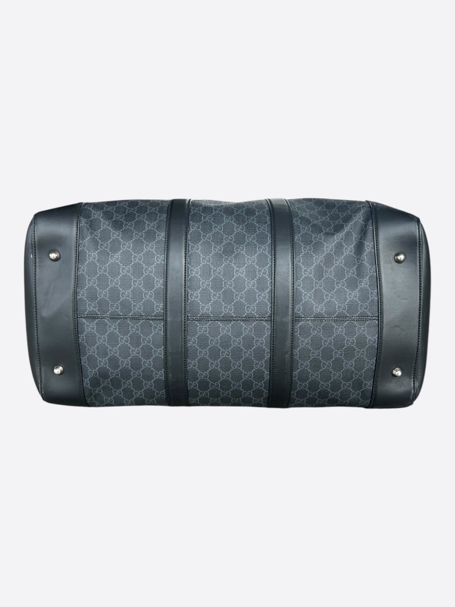 Black GG Monogram Large Duffel Bag