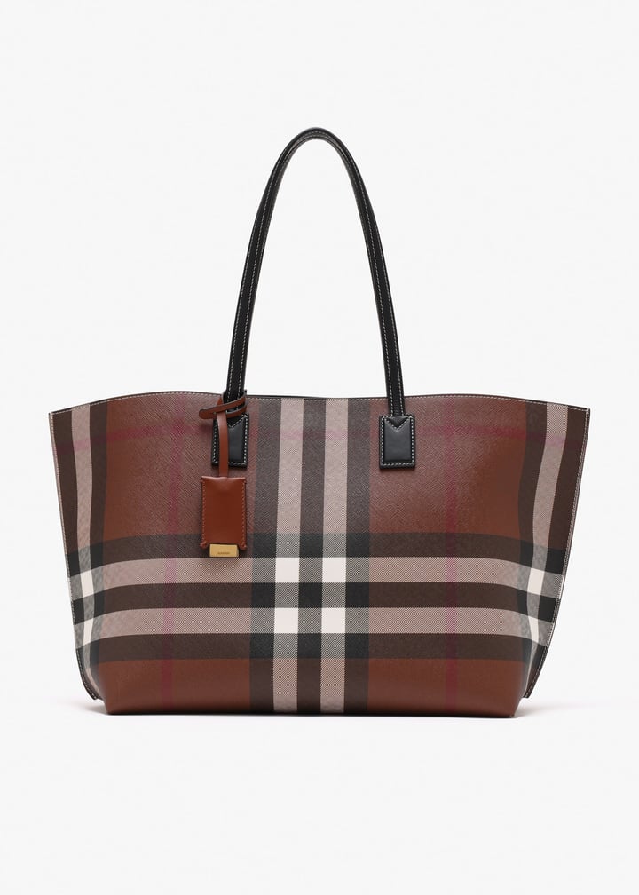 Medium Check Pattern Tote Bag