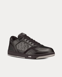 B27 Black Dior Oblique Galaxy Leather with Smooth Calfskin and Suede Low Top Sneakers