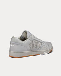 B27 Gray Smooth Calfskin and Dior Oblique Galaxy Leather Low Top Sneakers