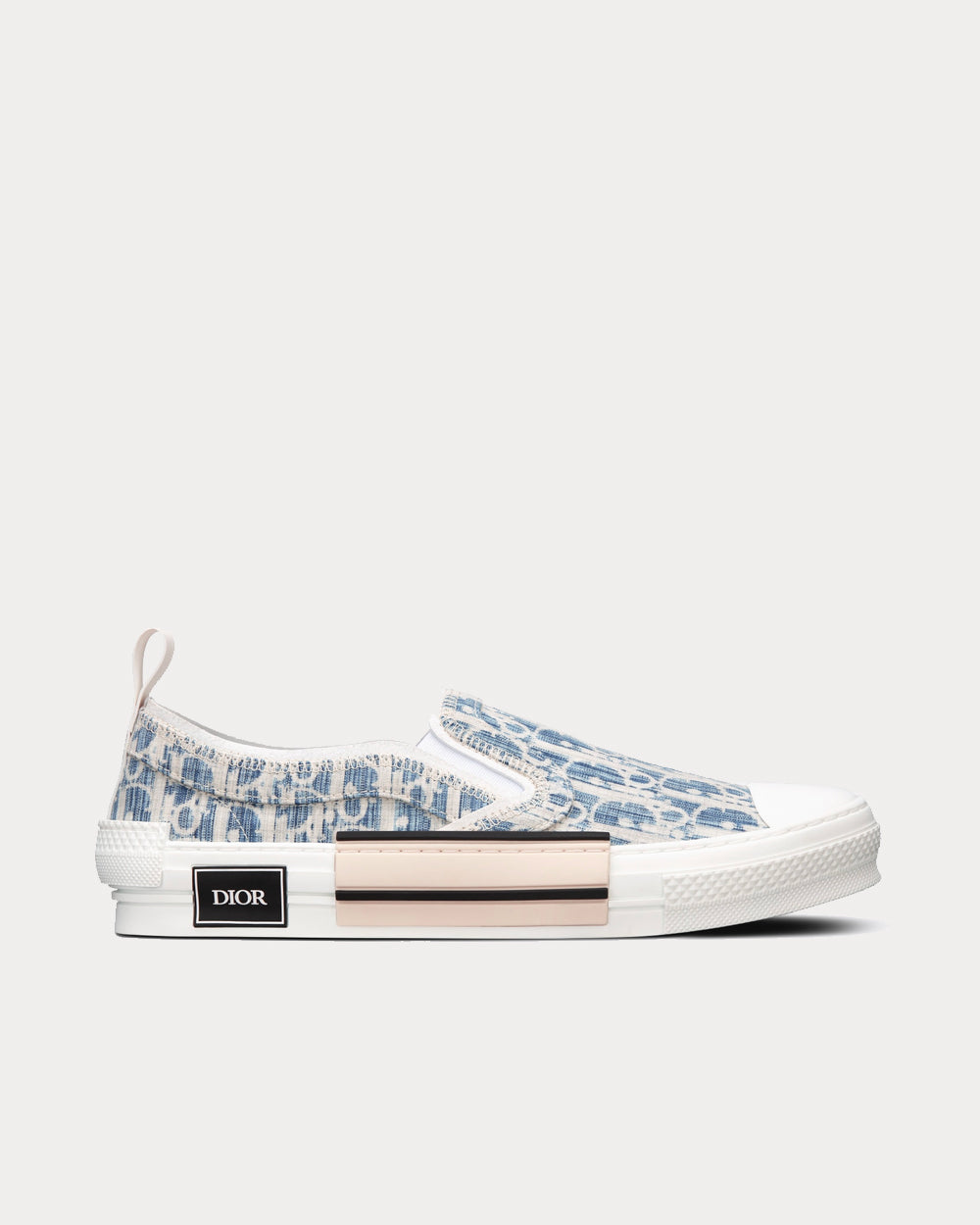 B23 Blue Dior Oblique Kasuri Jacquard Slip On Sneakers
