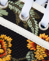 Walk'n'Dior Raffia Embroidered & Dior Petites Fleurs Motif Black / Multi Low Top Sneakers