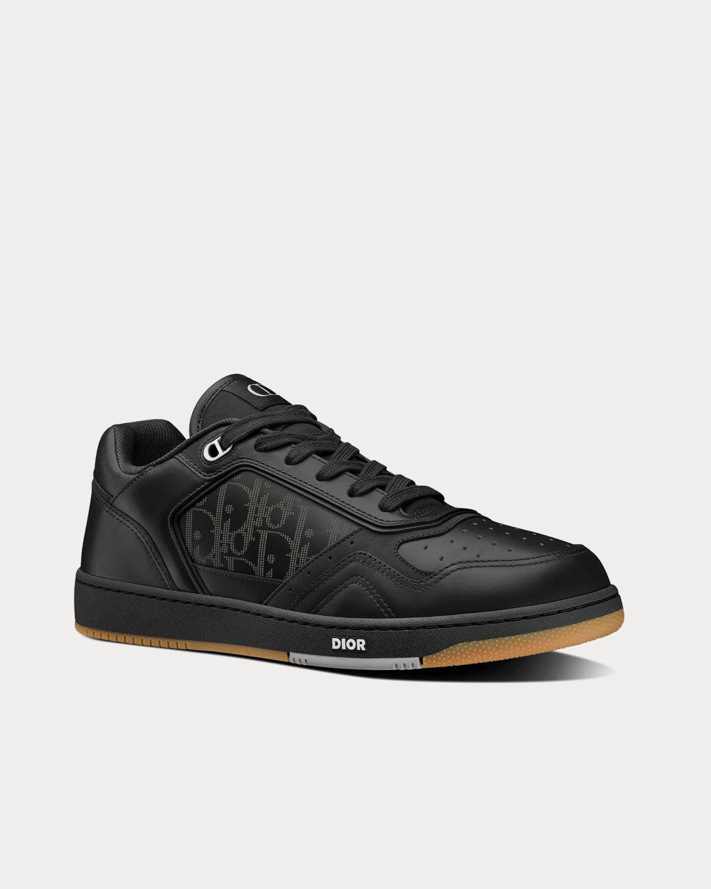 World Tour B27 Black Dior Oblique Galaxy Leather with Smooth Calfskin and Suede Low Top Sneakers