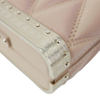 LOUIS VUITTON GO-14 Malletage Minaudiere Quilted Lambskin Leather Crossbody Bag Gold