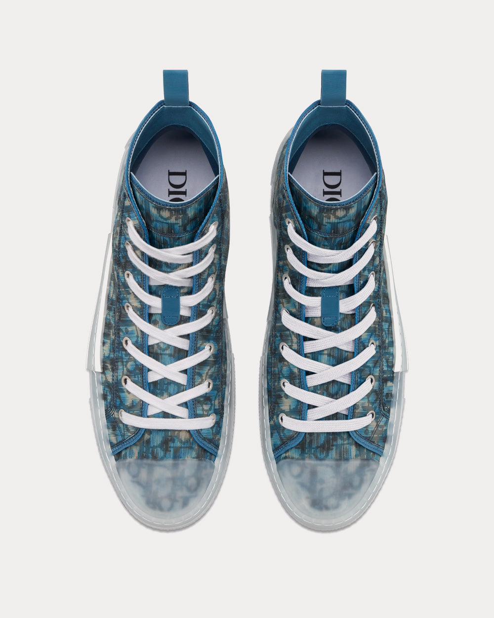 B23 Blue Dior Oblique Parley Ocean Plastic® High Top Sneakers
