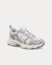 Chrono Mesh & Suede Calfskin Gray Low Top Sneakers