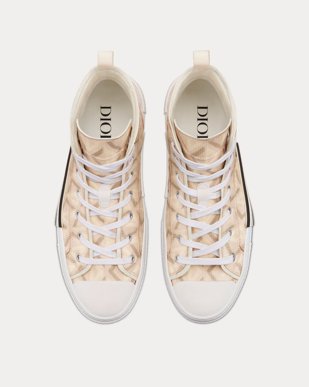 B23 Natural CD Diamond Canvas High Top Sneakers