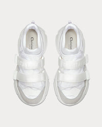 D-Wander White Camouflage Technical Fabric Low Top Sneakers