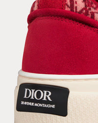 B33 Dior Oblique Mohair & Suede Red Low Top Sneakers