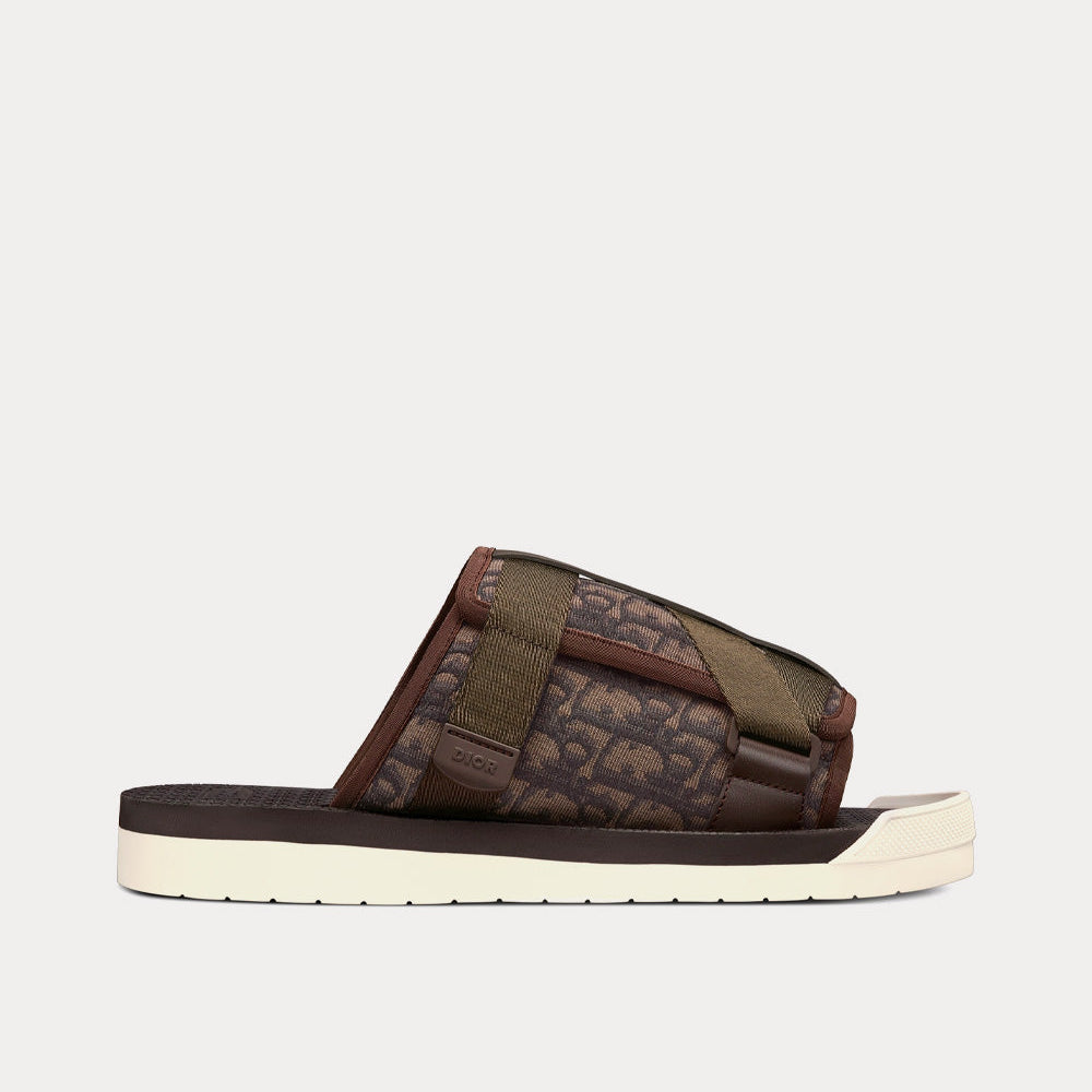 Alpha Sandal Ebony Dior Oblique Jacquard Slip Ons