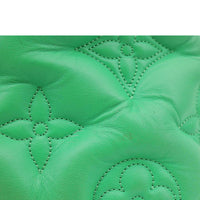 LOUIS VUITTON Alma Soft BB Bubblegram Quilted Leather Satchel Crossbody Bag Green