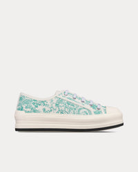Dioriviera Walk'n'Dior Platform Cotton Embroidered with Aquamarina Toile de Jouy Sauvage Motif Low Top Sneakers