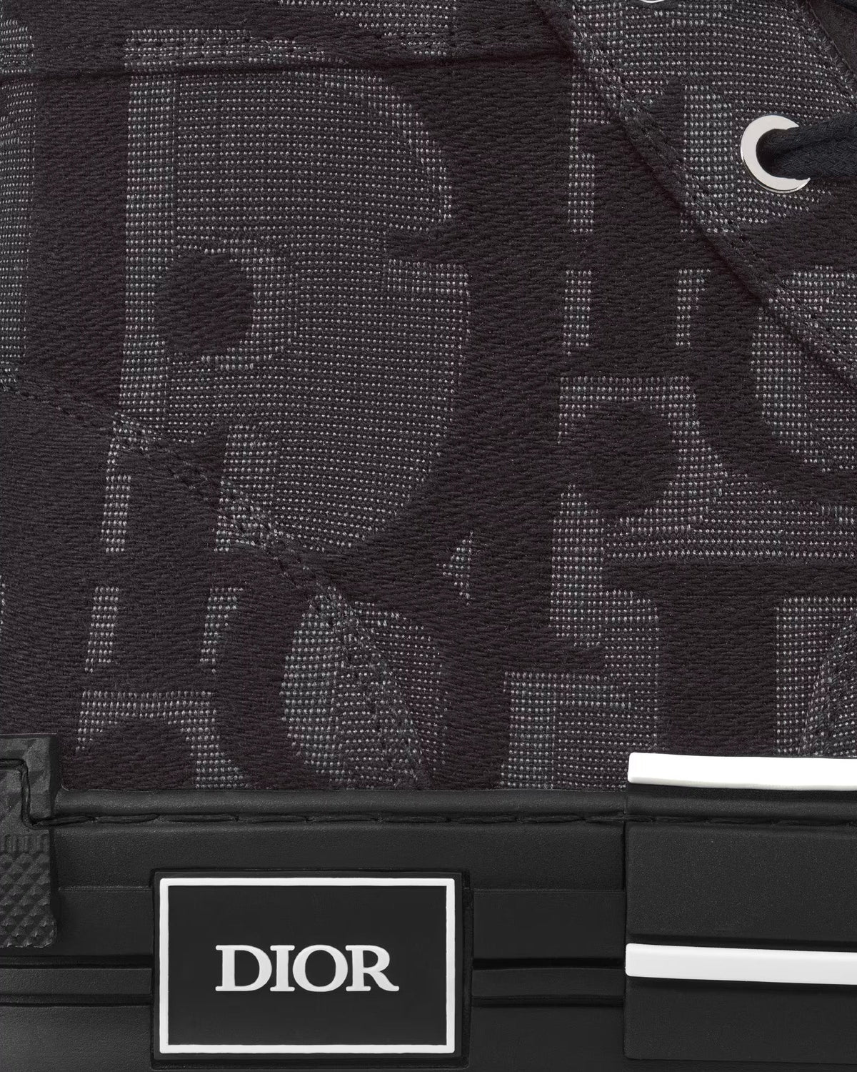 B23 Black Maxi Dior Oblique Jacquard High Top Sneakers