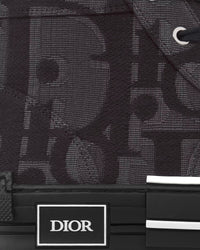 B23 Black Maxi Dior Oblique Jacquard High Top Sneakers