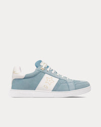 Dior Star Suede & Calfskin Pastel Blue / White Low Top Sneakers