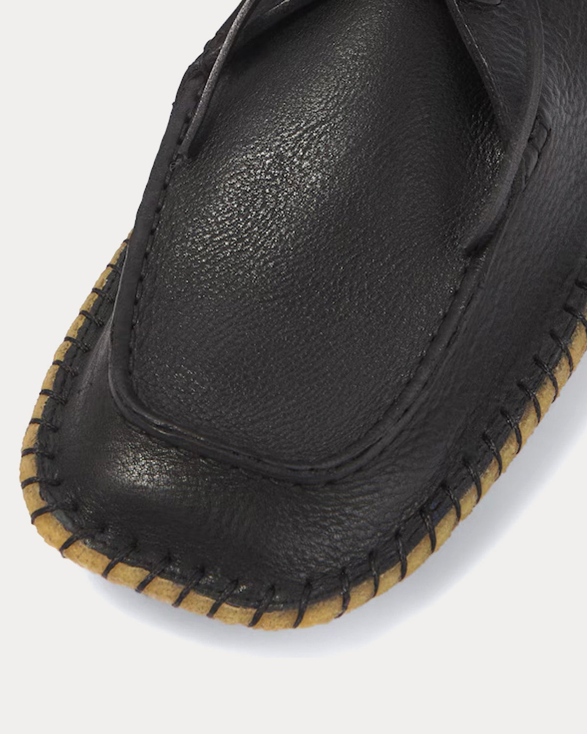 Desert Moccasins Leather Black Boots