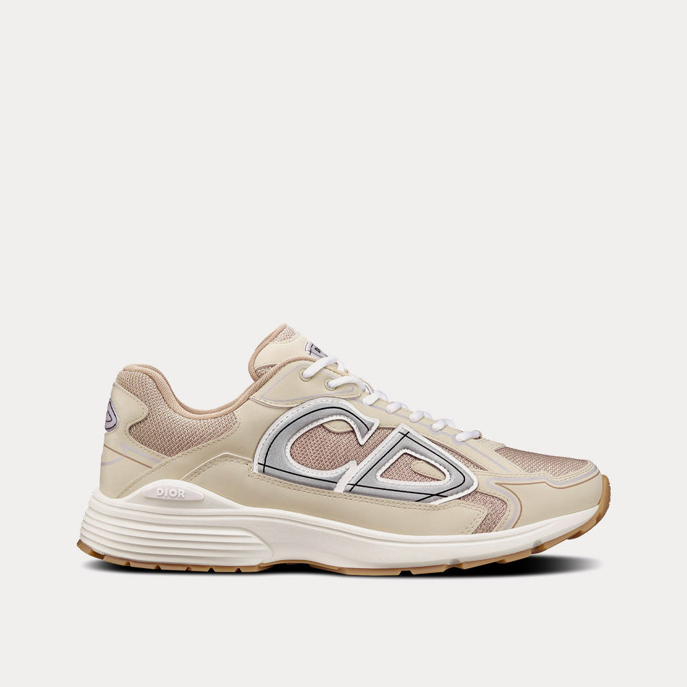 B30 Cream Mesh and Technical Fabric Low Top Sneakers