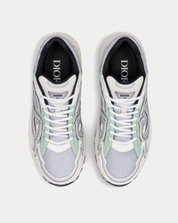 B30 Mesh & Technical Fabric Gray / Light Green / White / Black Low Top Sneakers