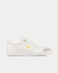 Dior Star Calfskin & Suede White / Gold Low Top Sneakers
